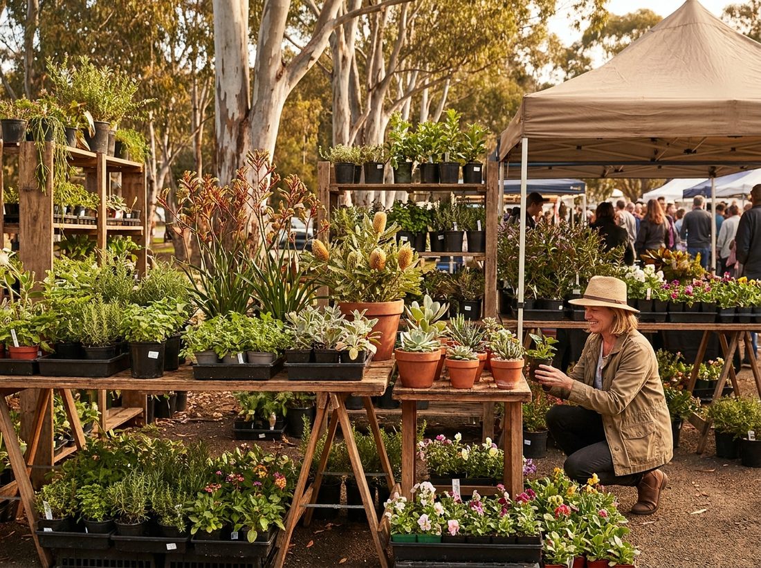 A plant and seedling stall