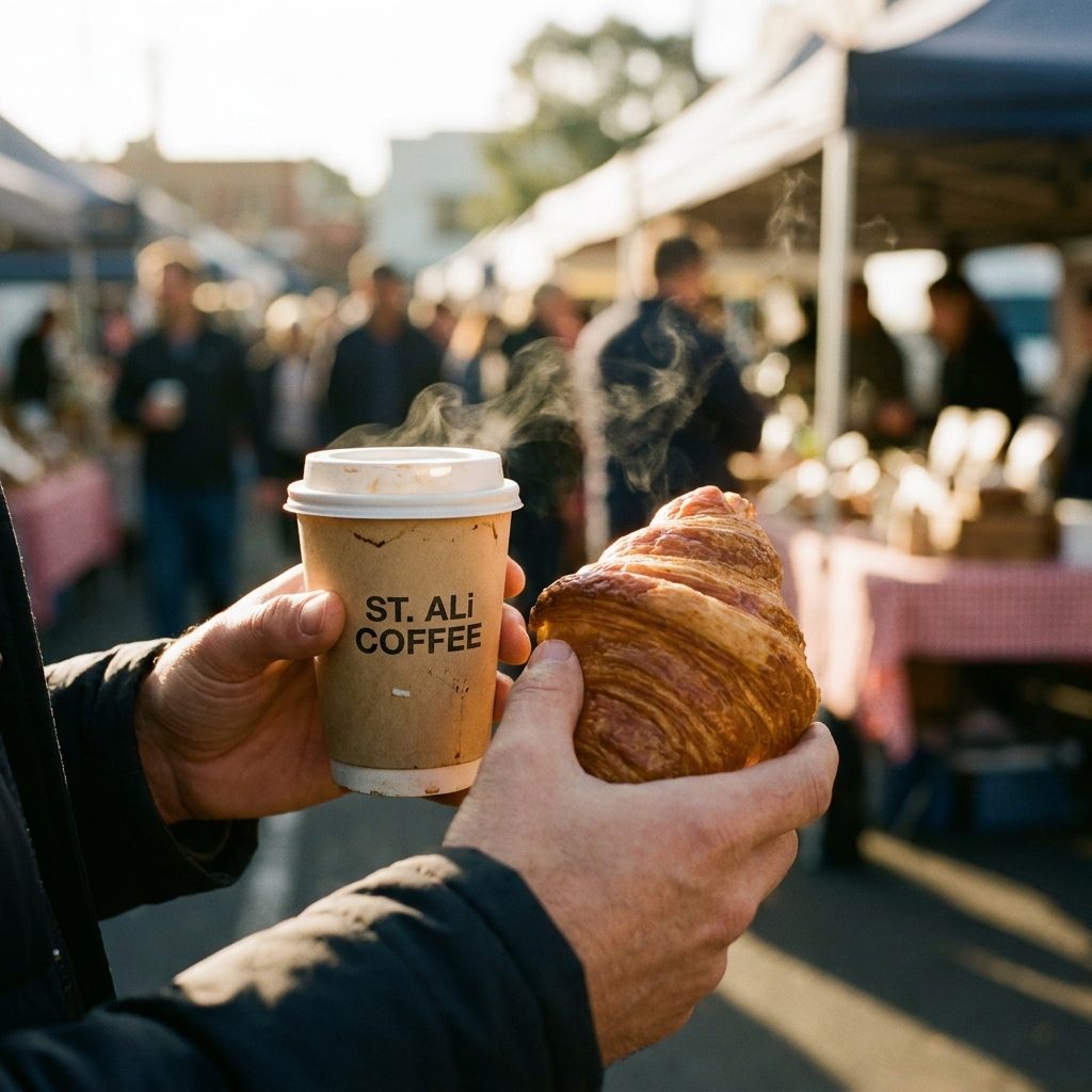 Coffee and a fresh pastry